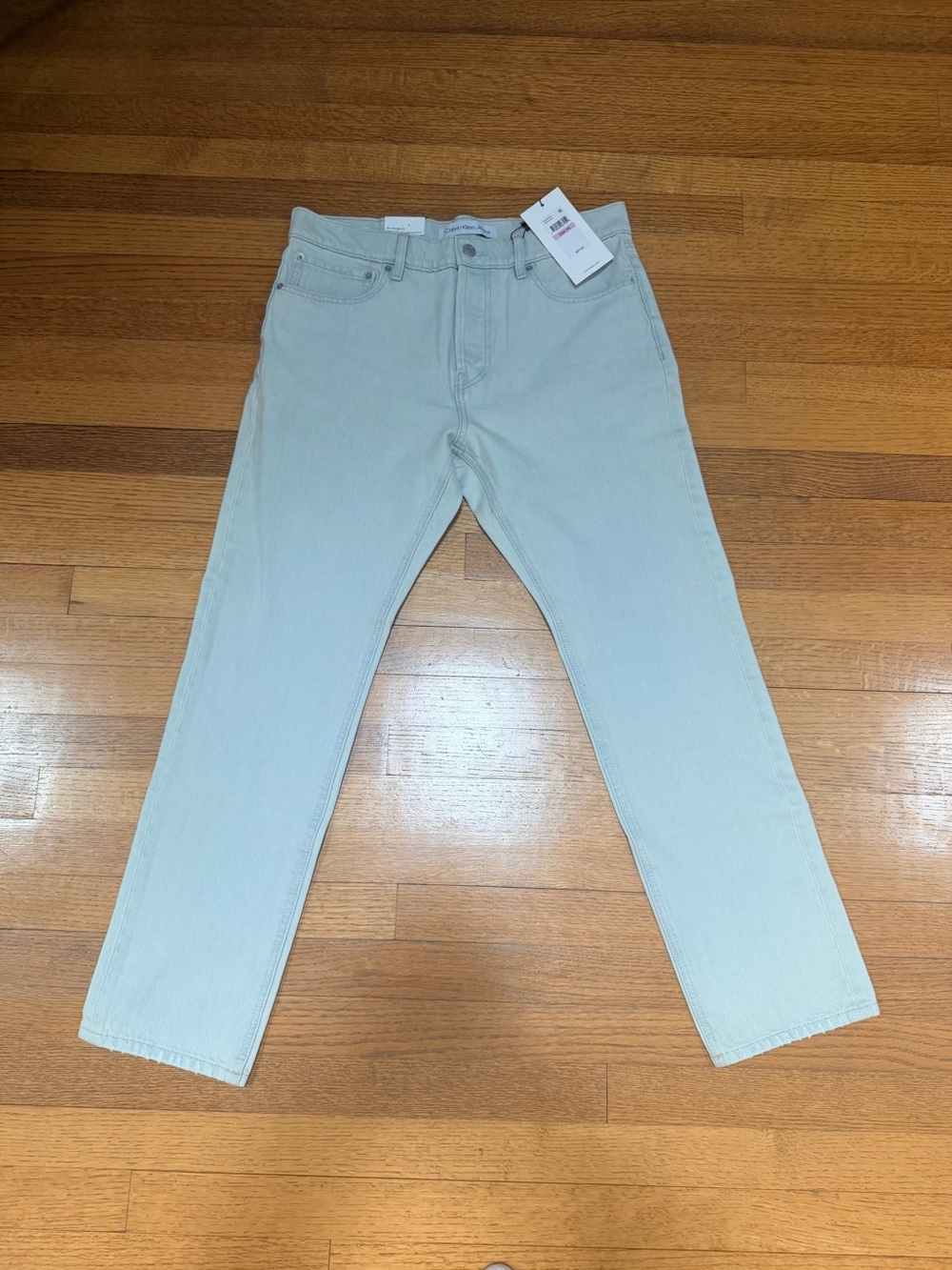 Calvin Klein Jeans Pale Blue Straight-Leg Denim